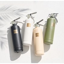 차량용 소화기 국산 캠핑용 가정용 자동차 분말 휴대용 소화기 1KG 고정스트랩 포함, 무광카키