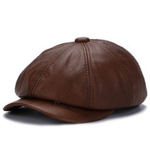 리얼 가죽 모자 남추 소가죽 캡 캐주얼 패션 보온 팔각모 중장 귀달이모자 겨울등산모자 등산모자 양털모자 귀도리모자