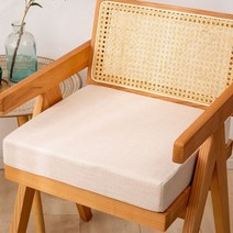고밀도 스폰지 소파 쿠션 리넨 의자 등받이 35d 사각 사무실 매트 두께 3cm 5cm 8cm 45x45cm, 45x45x3cm, Ivory