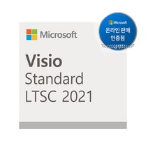 Visio LTSC Standard 2021 CSP 기업용 라이선스 영구, 단품