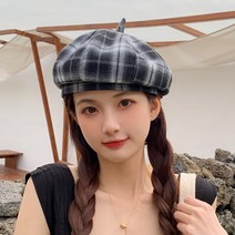 루나 여성 베레모 귀여운 대학생 스타일 버킷햇 따뜻한 모자