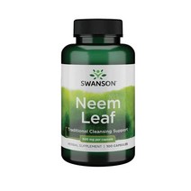 Swanson 스완슨 Neem Leaf 님 리프 500mg 100캡슐, 1개, 기본