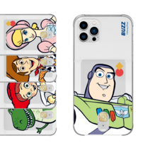 아이폰 XS MAX 토이스토리4 클리어 카드 포켓 투명 젤리 방탄 케이스
