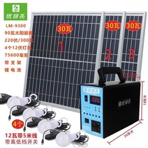 휴대용태양광발전기 태양열패널 . 태양열 발전기 220V 야외 홈 조명 빠른 충전 휴대 전화 다양한 옵션 Youbangliang, [03] E53-220V300W