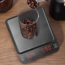 커피전자거을 핸드드립 실용적인 전자 저울 드립 가정용 숍 액세서리 용 고정밀 타이밍, 저울 USB