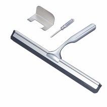 스테인리스 스틸 샤워 스퀴지 25.4cm10인치 실리콘 블레이드 클린 툴 보관 후크 홀더 포함 창문 유리 문 자동차 앞 거울 타일 벽 주방 표면에 적합 Chrasy