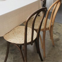 부들 핸드메이드 원형 왕골 방석매트 캠핑 천연 높은