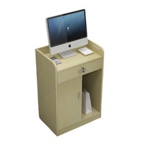 포스기 프론트 데스크 테이블 조립식 인포데스크 컴퓨터 책상 옷가게 소형 계산대, 60x40x92cm, A