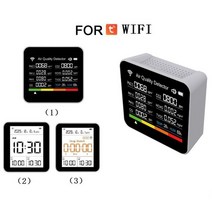 이산화탄소 온도 측정기. 공기 에어질 모니터. 15 인, 01 White