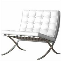 바르셀로나 체어 라운지의자 미스반데어로에 knoll barcelona chair, 화이트-PU(무광)
