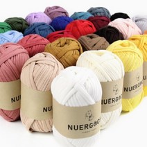 누에르고치 패브릭얀 (29색) NUERGOCHI fabric yarn 져지 원단으로 털날림이 없고 부드러운 감촉으로 피부가 예민하신 분에게도 안전 뜨개질 대바늘 코바늘, 23.초코 브라운