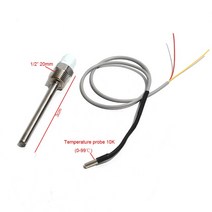 전기온수기부품 2cores 태양열 온수기 부품 물 탱크 온도 센서 10k 스레드 12 304 스테인리스 스틸 블라인드 튜브, 3cm, 01 3CM