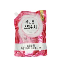 [트윈스몰] LG 자연퐁 스팀워시 주방세제 1L 리필(애플향) 친환경 세제, 5개