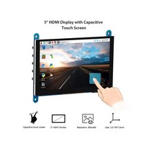 5인치 HDMI 800x480 터치스크린 휴대용 모니터 용량 성 터치 LCD 디스플레이 라즈베리 파이 PC 소니 PS, 한개옵션0