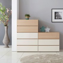두루 서랍장 세트 A타입, 색상:오크화이트