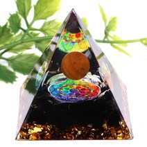 장식품 Orgone 에너지 피라미드 오르고나이트 천연석 크리스탈 힐링 차크라 명상 도구 균형 잡힌 럭키 수집 홈 데코, [04] 20pcs, [27] 25
