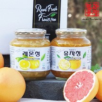 견과공장 겨울향기 프리미엄 햇과일청 2종 세트 유자청 1kg + 레몬청 950g, 1.95kg, 3세트
