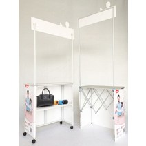 노점 매대 행사 이동식 접이식 판매대 화이트 진열대 테이블 식탁 카트 스탠드 플리마켓, 디럭스 네이키드 프레임