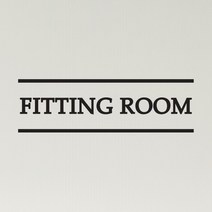 심플라인 Fitting Room 피팅룸 탈의실 옷가게 안내 인테리어 스티커, 검정색