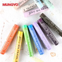 문교 갤러리 소프트 오일파스텔 낱색 Lemon Yellow(201), Sapphire(220)