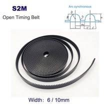 콘베어로라 컨베어AL롤러 컨베어롤러 오픈 타이밍 벨트 s2m 6mm10mm 블랙 pu, 10mm, 1미터