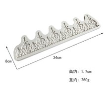 대형 유럽식 크라운 왕관 모양 실리콘 몰드 양각 패턴 초콜릿 케이크 장식, T