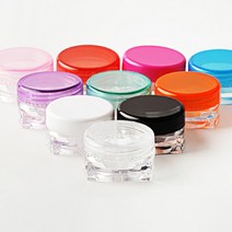 화장품 소분 용기 투명 샘플 크림 공용기 공병 3g RD-10219, 화이트