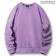 하트비트 에리보 오버핏 맨투맨 무지 라운드 긴팔티셔츠 커플룩 단체복 남자 여자 남여공용 커플티 빅사이즈 단체티