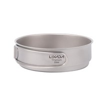 Lixada 초경량 티타늄 Frypan 야외 캠핑 하이킹 배낭 여행 접이식 핸들이있는 프라이팬 350ML 500ML, 핸들