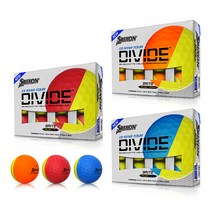 스릭슨 큐 스타 디바이드 반반 골프공 SRIXON Q STAR Divide 1더즌 (12개), 오렌지 옐로우