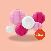 한지등 종이등 무지 컬러 갓등 조명갓 전등갓 15cm, 핑크