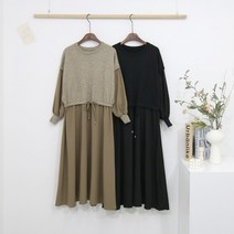 제인준 프레디 니트 레이어스 롱원피스