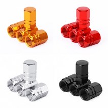 타이어캡 타이어마개 휠캡 바람 공기 마개 4개 1세트, 레드