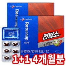 CJ 리턴업 전립소 쏘팔메토 아연 60캡슐 2박스 4개월분, 60캡슐 x 2박스