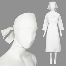 부국사임당 전통한복 공연소품 남성 머리띠 여성 두건 행주치마 생활한복