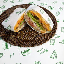 TY 친환경 포장지 내유지 김밥 샌드위치 햄버거 토스트 버거 빵 와플 식품 기름 종이, 내유지 100매_그린 아이콘(300x300), 100개