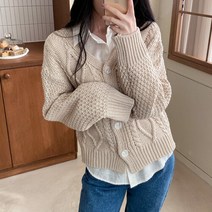 [수키] 다이아무늬니트단추가디건 1113194
