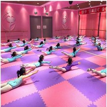 충격방지 퍼즐 조립 방음 매트 충격흡수 소음방지 소음 흡수재, 양면고밀도핑크와퍼플리프패턴(1장)