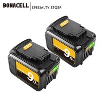 디월트 호환배터리 충전기 12v 20v 배터리 184 18 9 0 교체 200 180, 2팩 9.0ah