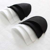 1쌍 부직포 어깨 패드 부자재, 블랙 10mm
