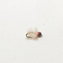 이솔앤아이 플라이낚시 완성훅 그라스 비드 오스트리치 헐 퓨파 송어낚시바늘 계곡낚시 피라미 갈겨니 누치 잉어 꺽지 블루길낚시 1개, 레드