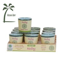 (12개 보티브 세트)알로하베이 7차크라캔들 힐링 (팜왁스 에센셜오일 캔들), 세트, 프로텍션