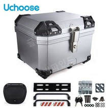 UCHOOSE 45L 범용 오토바이 바이크 모터사이클 테일 탑 박스, 중국, 은