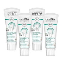 lavera 치약 민감 앰프 이산화티타늄 치약 없이 수리 4 x 75 ml