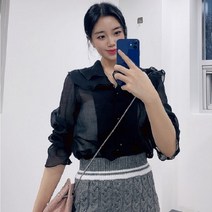 솔리스토어 이중카라 블라우스