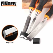 끌 목공 공구 1Piece 6-51mm 조각 치즐 목수 도구 Knockable TPR 손잡이 목공 CR-V 전문 칼 우드 그레이 버, 01 평면 정_04 13mm