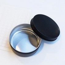 미니 다용도 정리함 원형 틴케이스 블랙 80ml 6.8x3.5cm - 틴캔 알루미늄케이스 원형틴케이스 소품보관함 심플 케이스, 원형 틴케이스 [블랙 80ml 6.8x3.5cm]