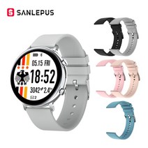 SANLEP 미국 ECG PPG 전화 걸기 2021 혈압 모니터 용 스마트 워치 골프시계, 5개의 스트랩이 있는 그레이, 협동사