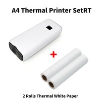레이저각인기 휴대용 열전사 프린터 모바일 미니 사무실 프린터 문서 블루투스 앰프 4, 프린터와 롤 2개