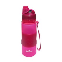 퀸센스 실리콘 플렉시블 물병 350ML 핑크 생수통 야외 소풍 캠핑, 선택:플렉시블 실리콘물통350ML핑크, 단품